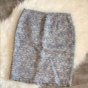 CALVIN KLEIN blue textured pencil skirt
